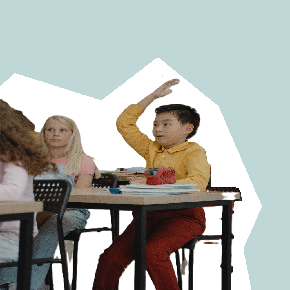 Jongen die vinger opsteekt
